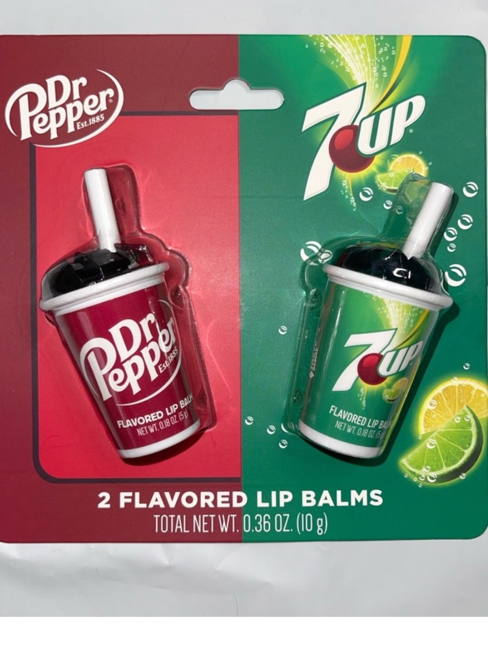 Dr Pepper & 7UP Lip Balm
Duo Soda Cup Novelty Set NIP
